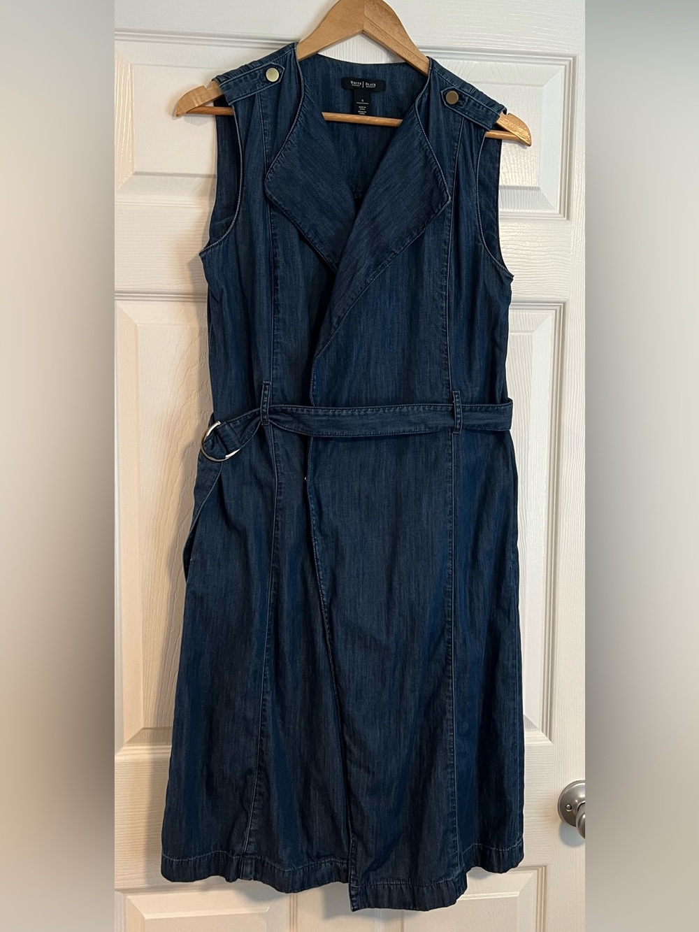 White House Black Market Sleeveless Denim Dress